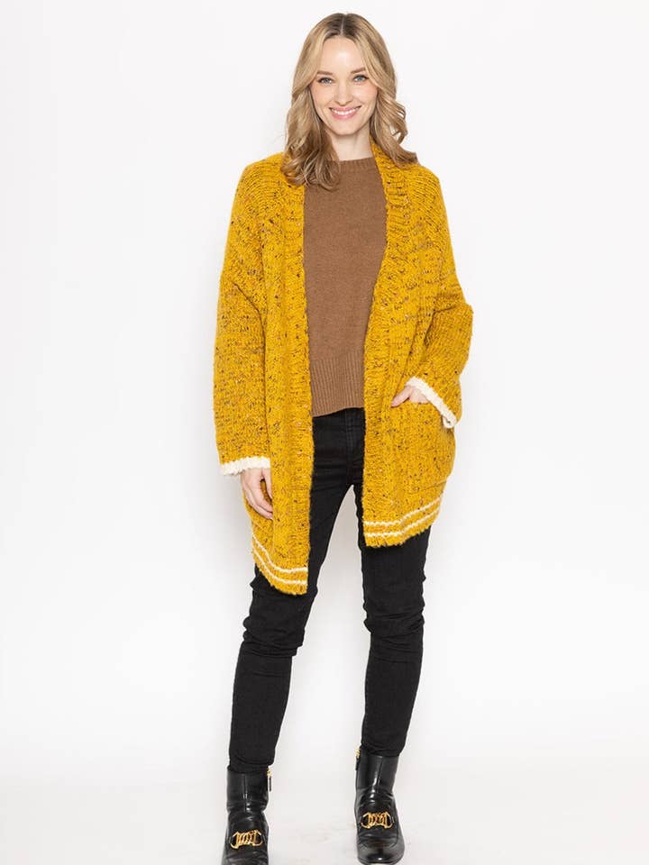 Speckled Varsity Cardigan With Pocket for wholesale by Do Everything In Love®