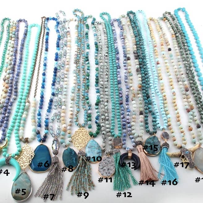 Kate Tuesday Jewelry - Wholesale Beaded/Pearl Necklace - Turquoise Statement Piece Necklaces3