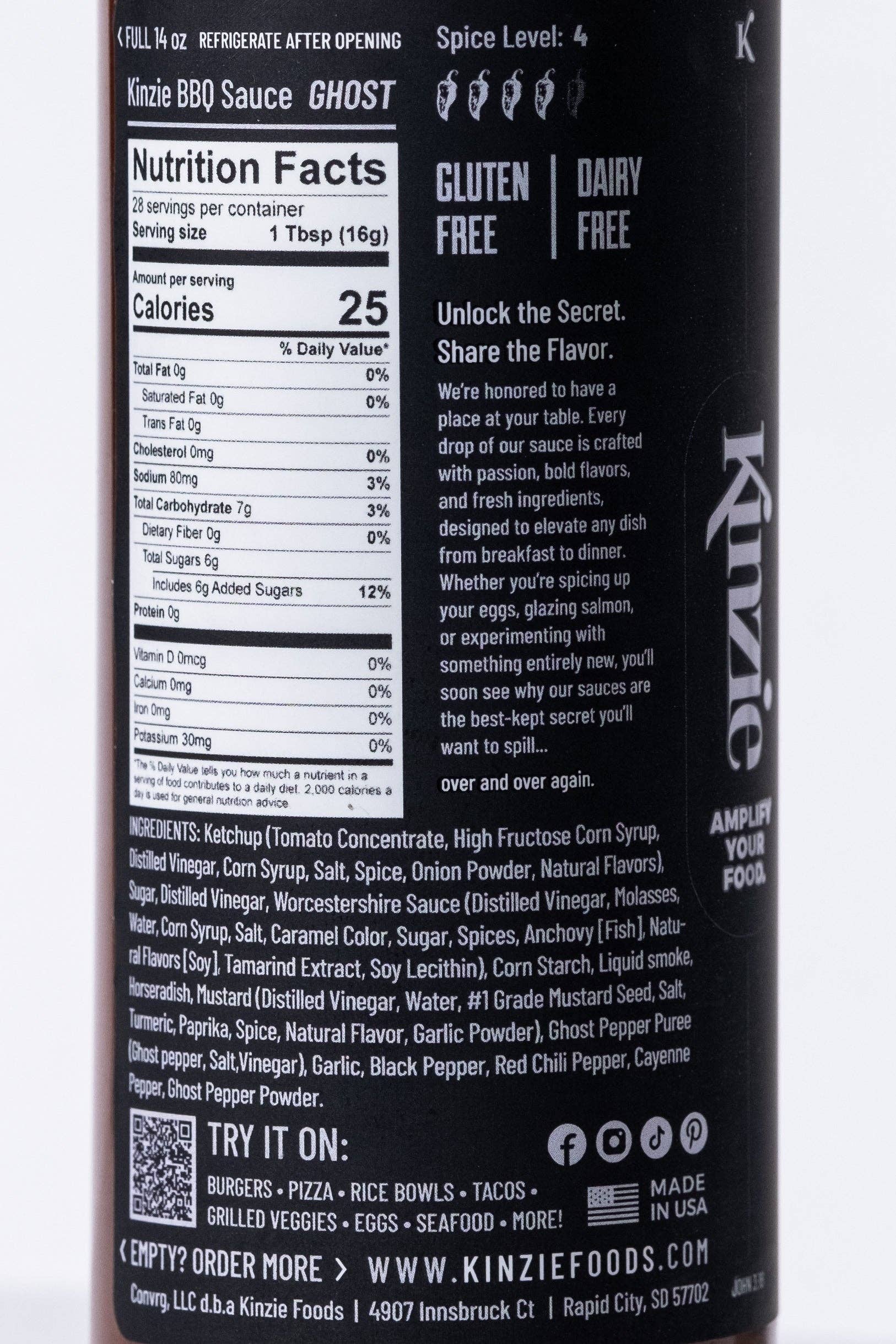 Kinzie Foods - Wholesale BBQ Sauce - Ghost BBQ Sauce, 14oz4