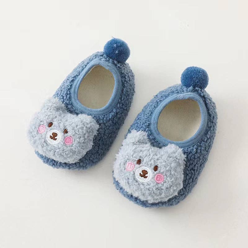 MyKids-USA® - Wholesale Slippers - Baby - Baby 3D Cartoon Bear Patched Pattern Non-Slip Warm Shoes5