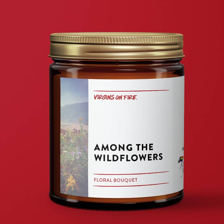 Virgins On Fire Candle Co. - Wholesale Jar/Filled Candle - AMONG THE WILDFLOWERS (Floral Bouquet) Scented Candle 🌸