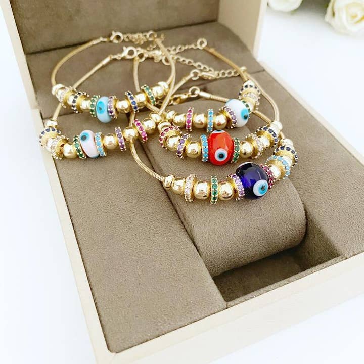 Evileyefavor - Wholesale Charm/Dangle Bracelet - Evil Eye Bracelet, Authentic Pandora Bracelet, Glass Evil Eye Charm, Pandora Charm4
