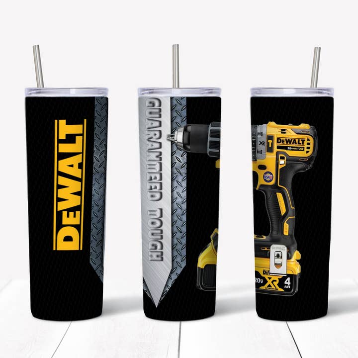 DeWALT Drill 20oz Reto Tumbler Transfer por atacado de Rustic Pineapple
