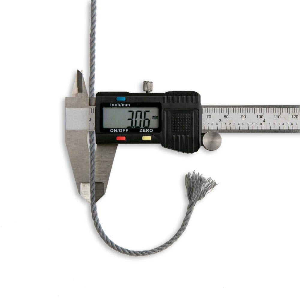 MB Cordas – Großhandel Kabel – 3 mm 3-adrige Baumwoll-Makrameeschnur, 200 m, silber4