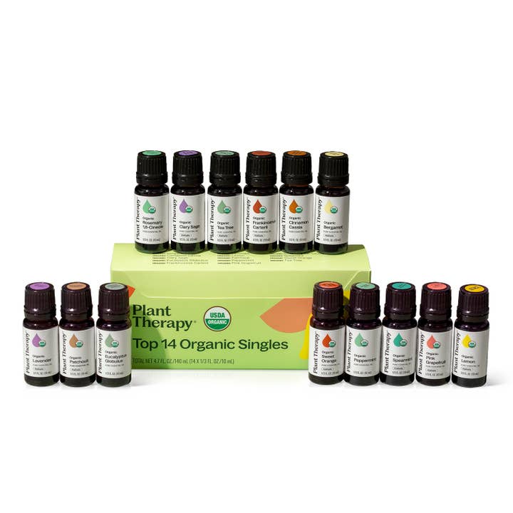 Plant Therapy - Wholesale Essential Oil - Top 14 Organic Singles Set