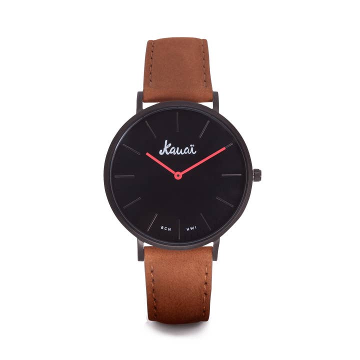 Aloha Black Brown Men's Black & Brown Watch for wholesale by Kauai watches