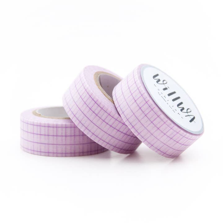 Pink Grid Washi Tape for wholesale by Willwa