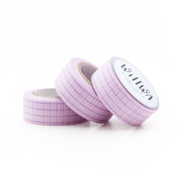 Pink Grid Washi Tape for wholesale by Willwa