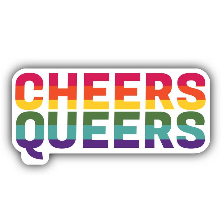 Cheers Queers Vinyl Sticker for wholesale by Lucky Mfg. Co.