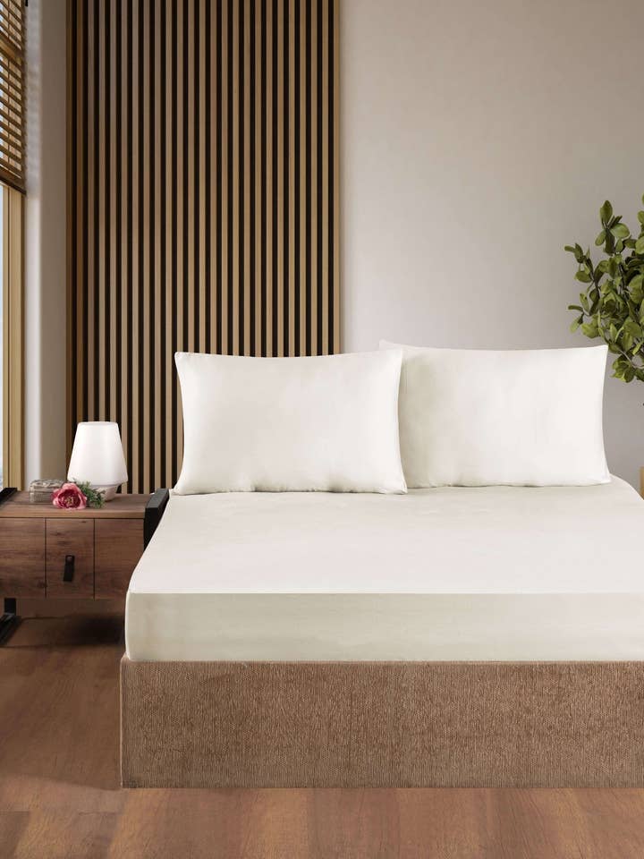 Cremefarbenes Spannbettlaken-Set für den Großhandel von Creative Home