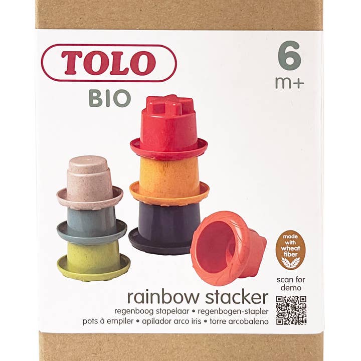 Speedy Monkey - Wholesale Stacking Rings Game - Baby - Rainbow Stackers - TOLO3