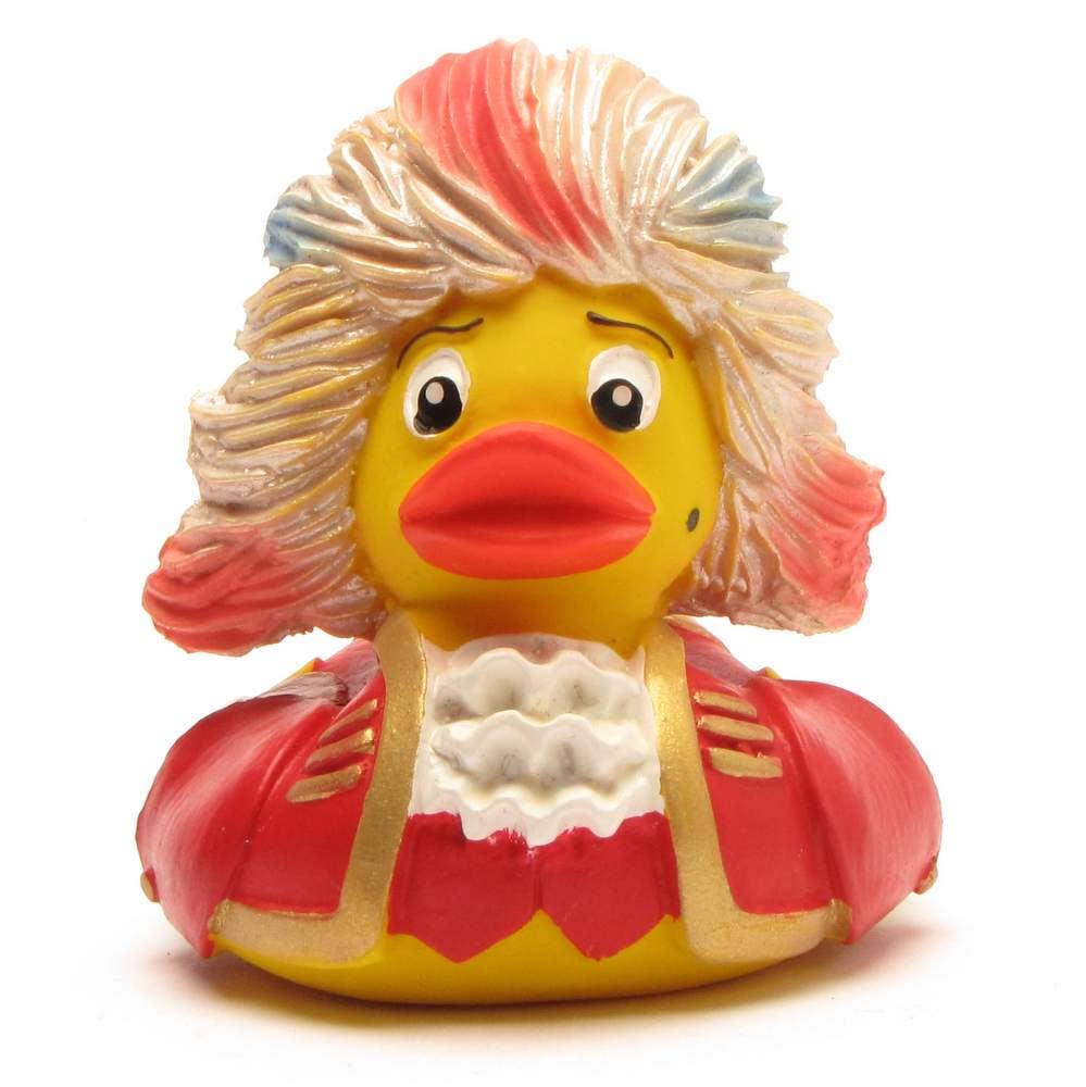 Duckshop - Wholesale Bath Toy - Baby - Rubber Duck "Rock me Amadeus" - Mozart Rubber Duck - red2
