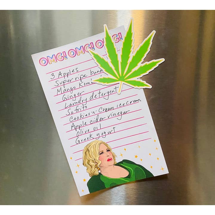 Pot Leaf Die Cut Magnet for wholesale by THE FOUND