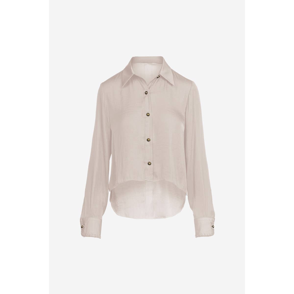 Naked Zebra - Wholesale Blouse - Women's - Blanket-stitch Cuff Button Up Cropped Blouse9