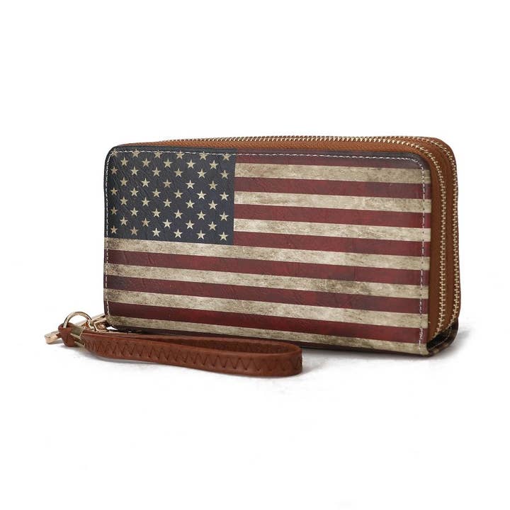 MKF Collection – Carteira - Mulher por atacado – Carteira de pulso feminina MKF Collection Uriel FLAG da Mia K6