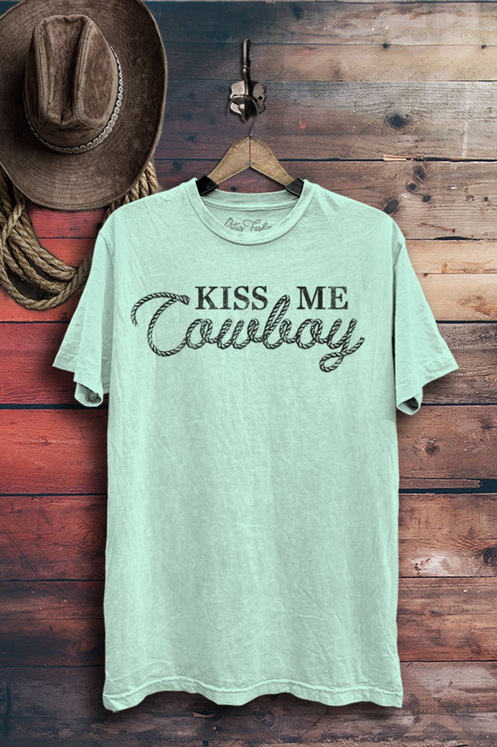 Lotus Fashion Collection - Wholesale T-Shirt (Graphic) - Women's - Kiss Me Cowboy Graphic Top1