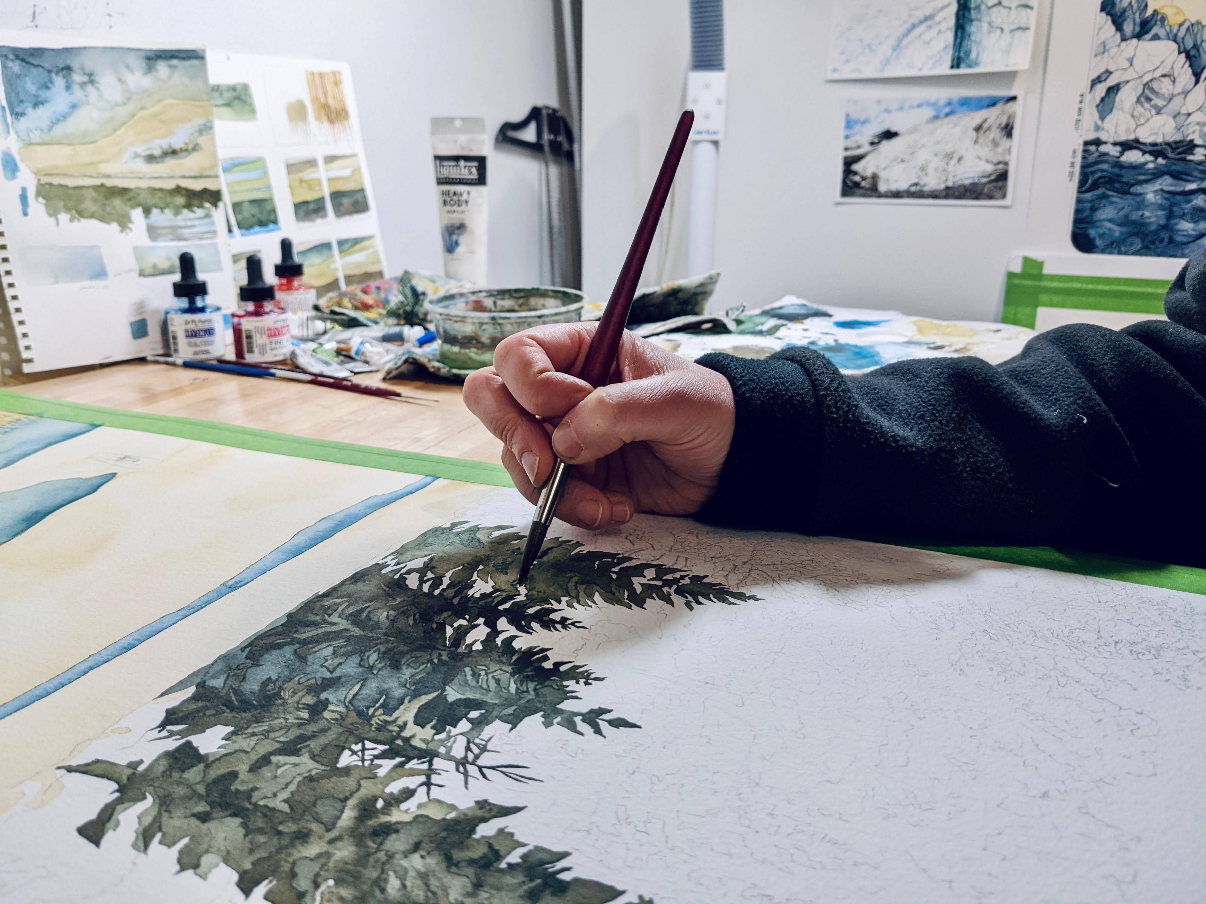 Jill Pelto Art - Wholesale Art Print - Coastal Marsh New England Art Print Set6