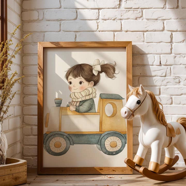 Baby Watercolor Print | Nordic Calm | Framed for wholesale by Artsriver