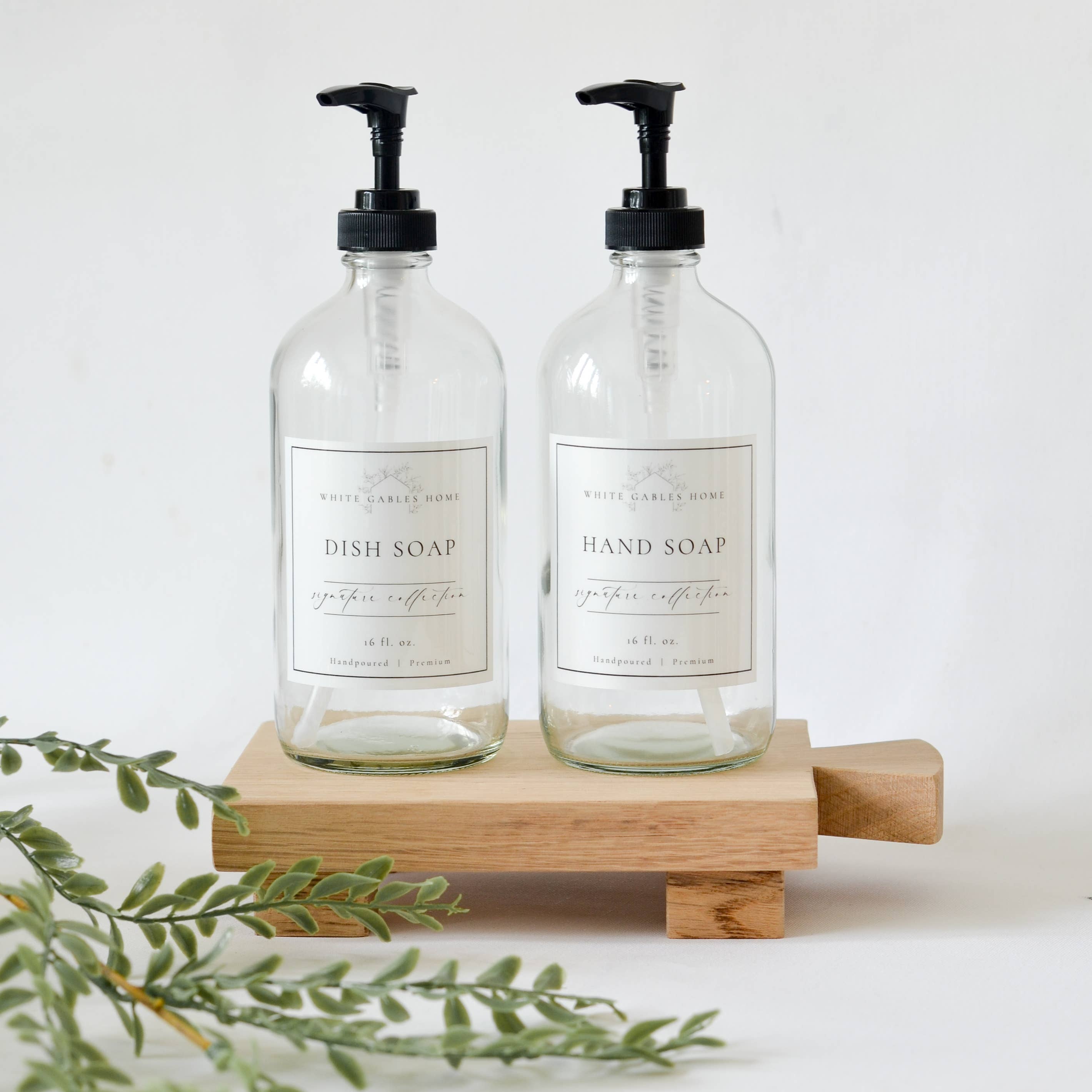 White Gables Home By Aimee Weaver Designs - Vente Distributeurs de savon - Distributeur de savon en verre transparent