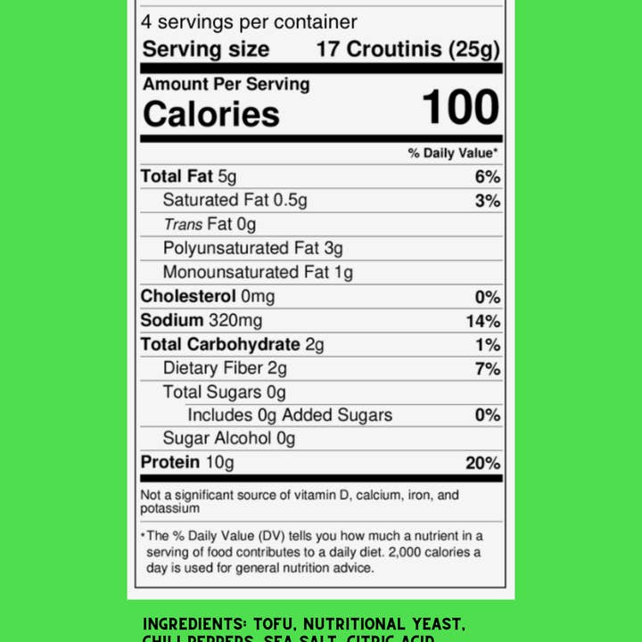 Croutinis - Wholesale Puffed Snack - Chili Lime Crouton - High Protein, Low Carb & Gluten Free, Pantry Size 5oz Bags3