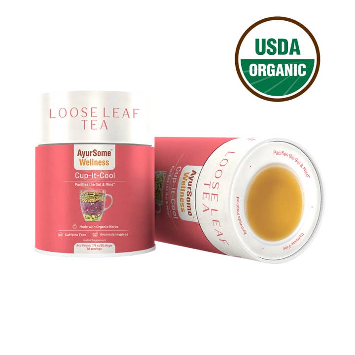Organic Rose tea blend - Cup-It-Cool Tea - loose leaf 1.78oz for wholesale by AyurSome Wellness