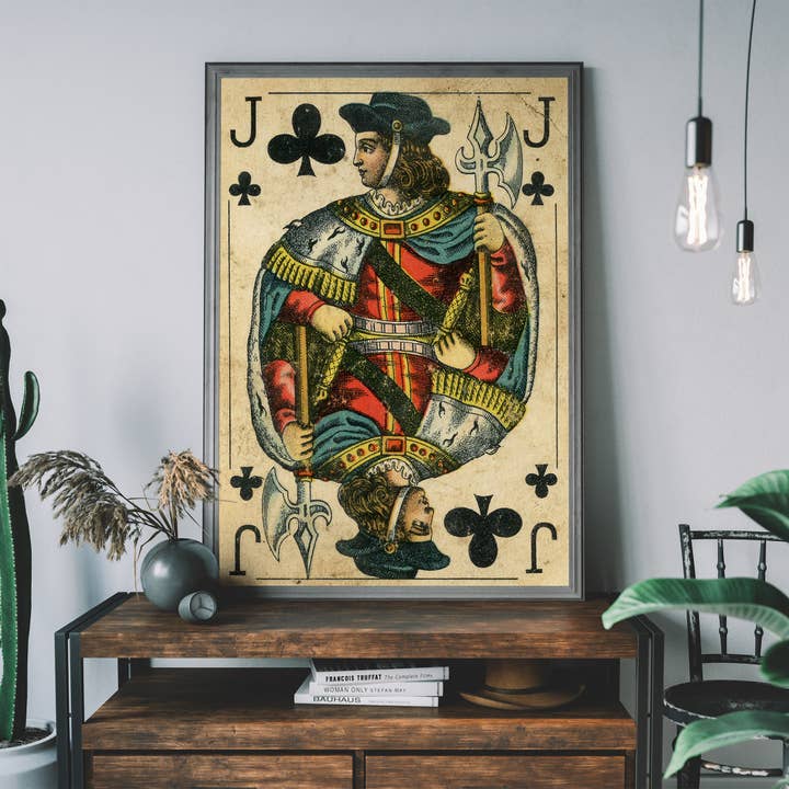 Ink & Drop - Wholesale Art Print - Vintage Playing Card Print - Jack of Clubs