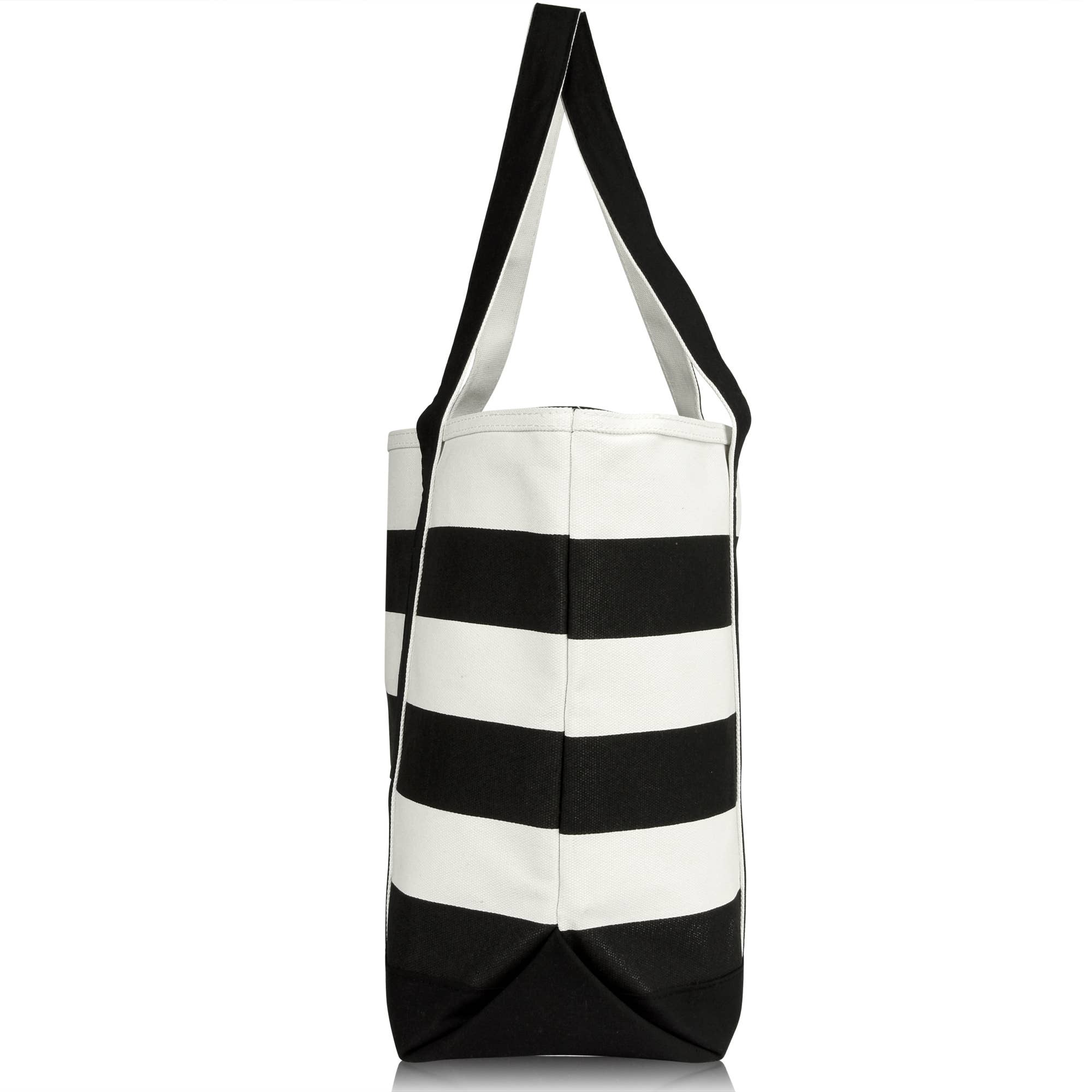 Dalix - Wholesale Tote bag – Women's - Dalix 23" Premium Striped Tote Bag6