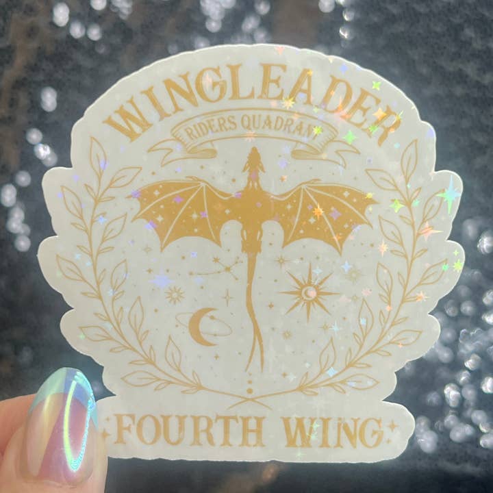 FatedFiction - Wholesale Sticker - Wingleader Fourth Wing Holographic Sticker 1