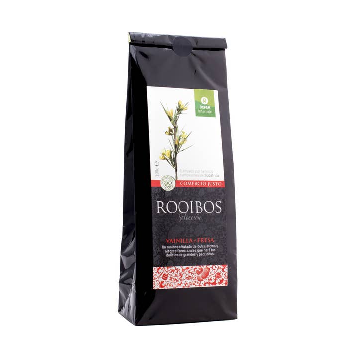 ROOIBOS STRAWBERRY VANILLA BULK ORGANIC 100G for wholesale by Tierra Madre