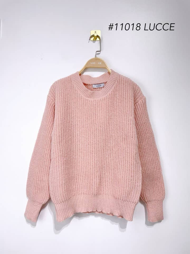 LUCCE - Wholesale Knit Sweater - Women's - Chunky knit sweater - PU110184