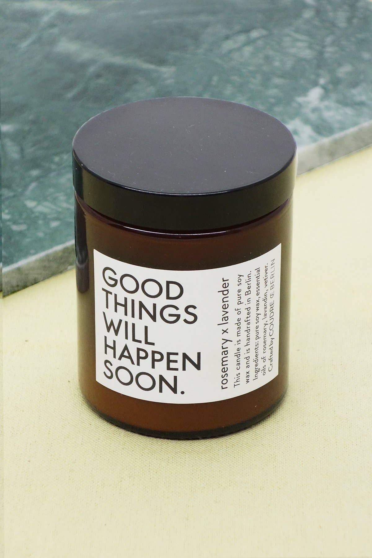Coudre Berlin – wholesale Burkljus – Good things... Doftljus med rosmarin och lavendel1