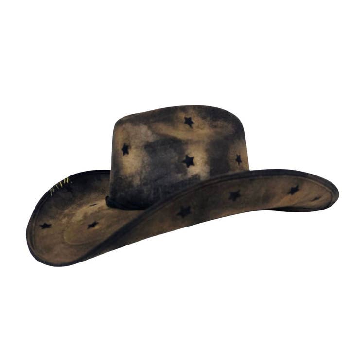 Black Jaxon Cowboy Crown Hat for wholesale on Faire3