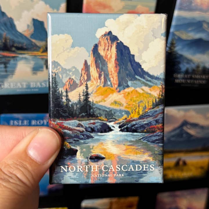 North Cascades Magnet | National Park Inspired and other Purchase Wholesale cascademeats. Free Returns & Net 60 Terms on Faire trending on Faire.