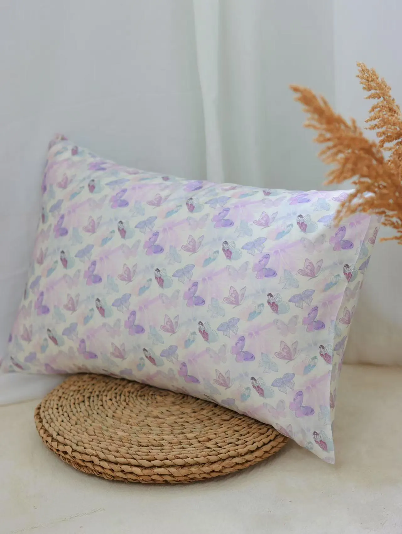 Lian Collection - Wholesale Bedding pillowcase/sham - Butterfly Mulberry Silk Pillowcase with Scrunchie1