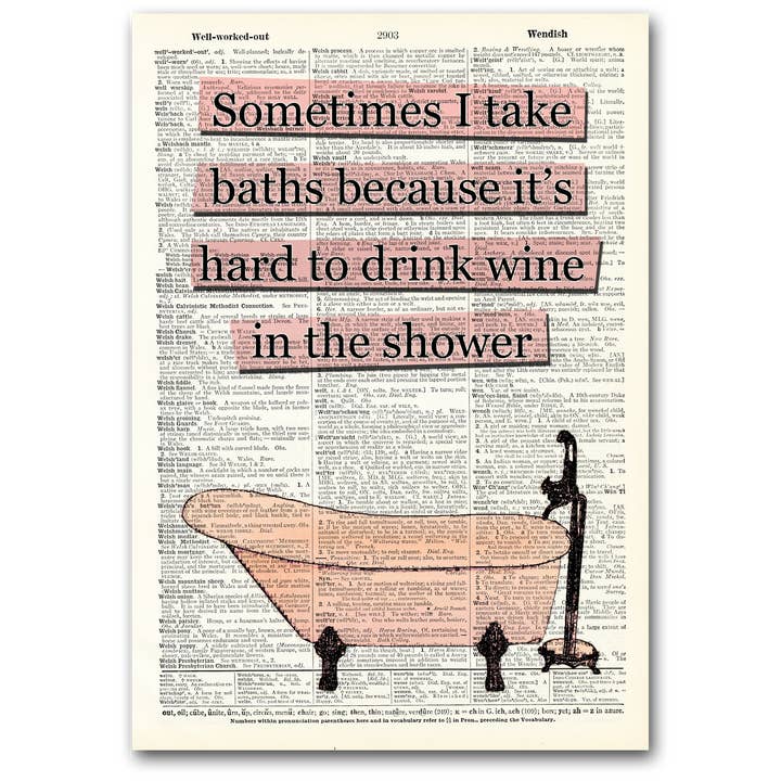 Arte | Página de diccionario | Vintage | Tomo baños para venta al por mayor de Vintage Dictionary Art