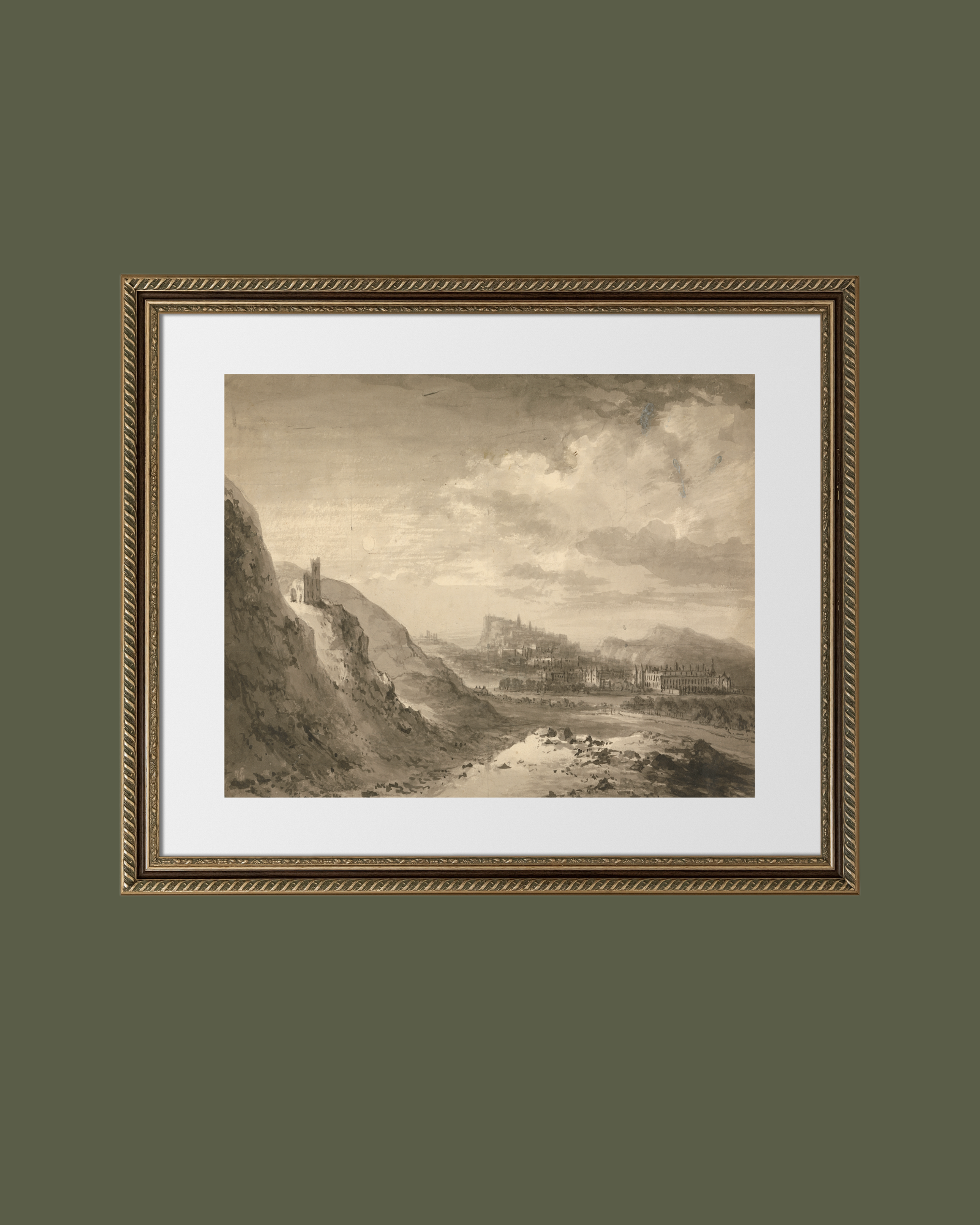 Sea to Skye - Wholesale Art Print - Sketch of Edinburgh Antique Art Print5