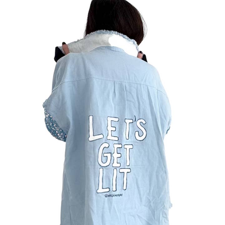 'Ma Veste de Hanoucca' Veste Peinte pour la vente par Wren + Glory