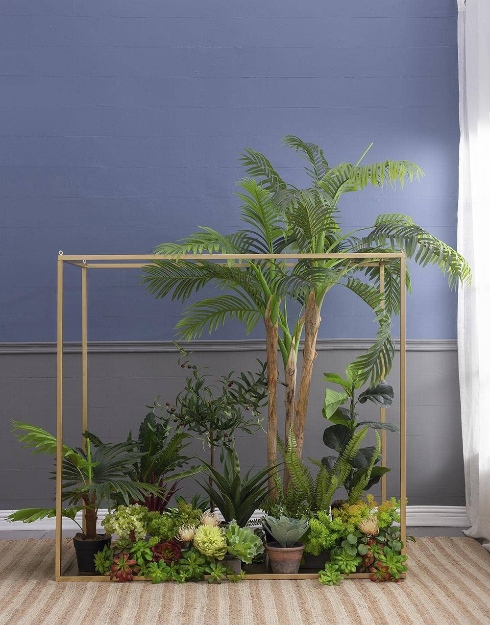 A&B Home Group Inc. – Großhandel Regal – 47x19,5x19,5" Goldener Eisenständer mit Ketten 1Stk/Karton8