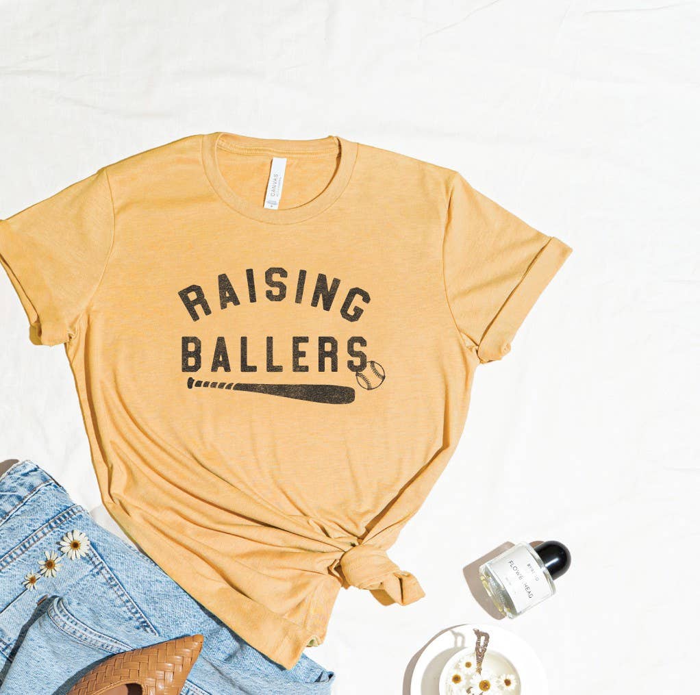 OAT COLLECTIVE - Wholesale Screen Printed T-Shirt - Women's - RAISING BALLERS Graphic T-Shirt - OAT Collective Design3