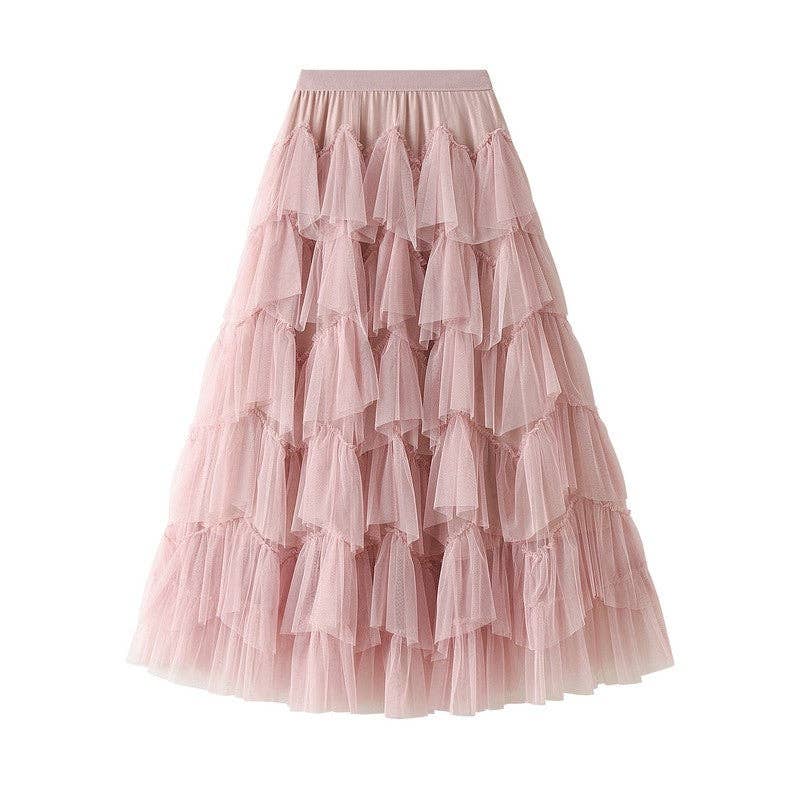 OceanusSwim - Wholesale Skirt - Women's - Sheer Mesh Layered Tulle Skirt5