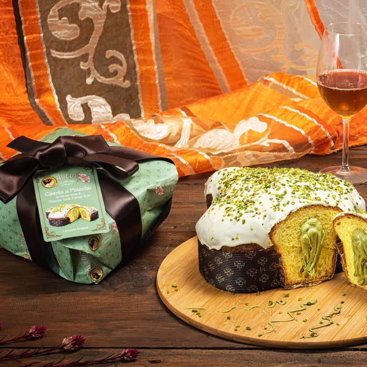 Pistachio Dove Sicilian - 900 g de postre italiano de Pascua para venta al por mayor de Aledi Pasticceria in Bronte