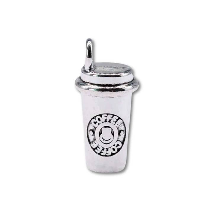 Coffee Cup Silver Charm for wholesale by Love, Paige Designs