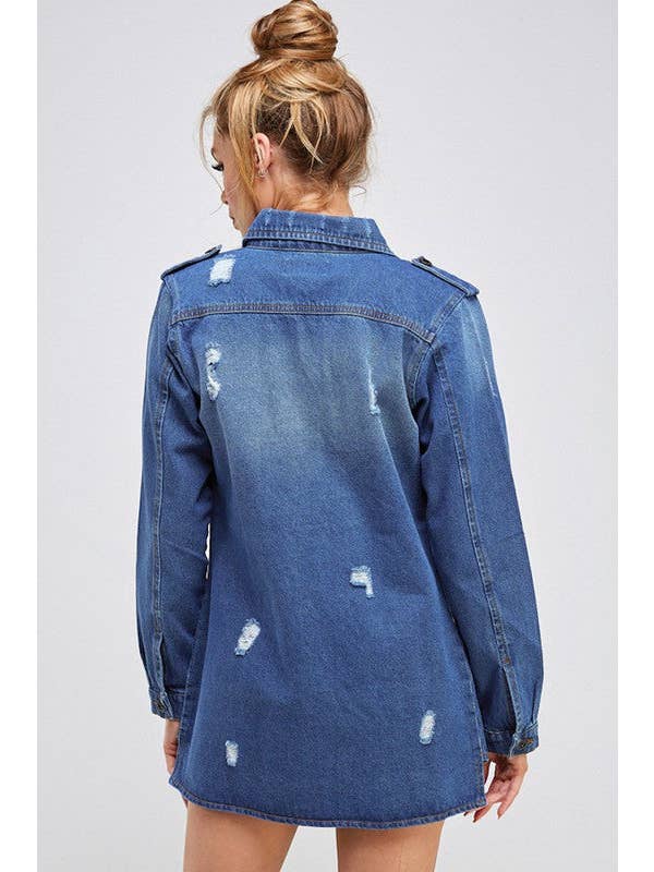 patrol jeans - Wholesale Denim Jacket - Women's - Ladies Denim Jacket - 3/4 Quarter 4 Packets