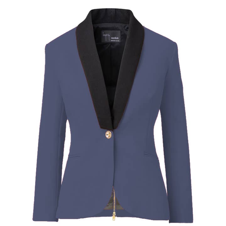Blazer Rebellious Stretch Boss - Bleu océan pour la vente par Layo G