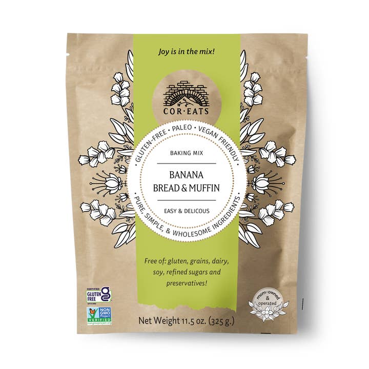 CorEats Mixes, Inc. - Wholesale Muffin mix - Banana Bread & Muffin: Gluten Free, Grain Free, Dairy Free0