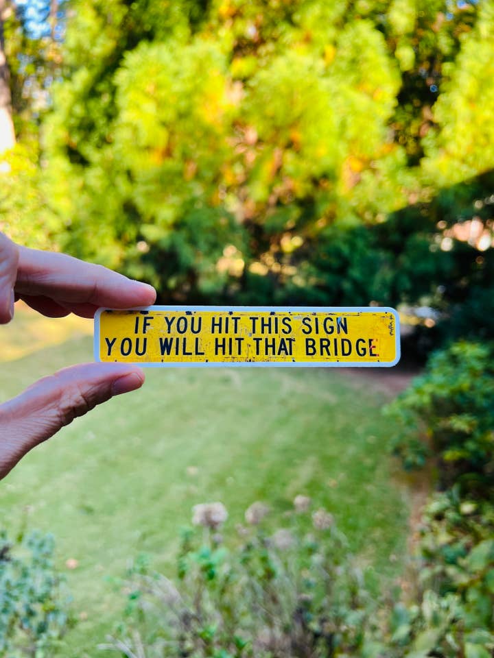 Griffin Bridge Sign {sticker} for wholesale by Uncle Dunc's Sticker Shoppe