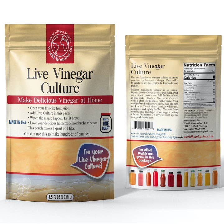 Live Kombucha Vinegar Culture by World Kombucha for wholesale by World Kombucha
