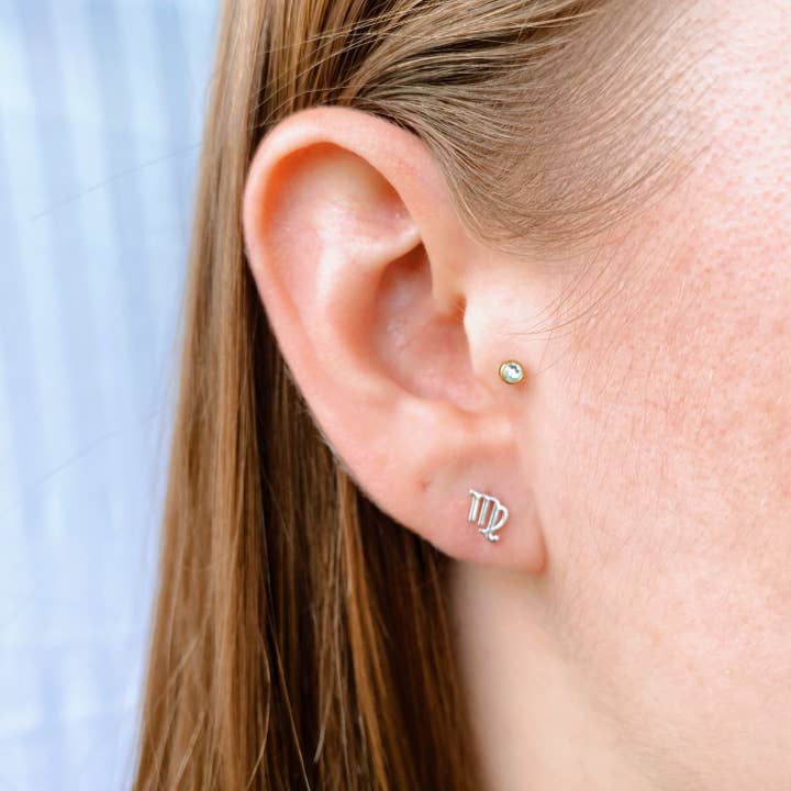 Horace Jewelry – wholesale Solitärörhängen – Astra stjärntecken Sterling Silver Stud örhängen