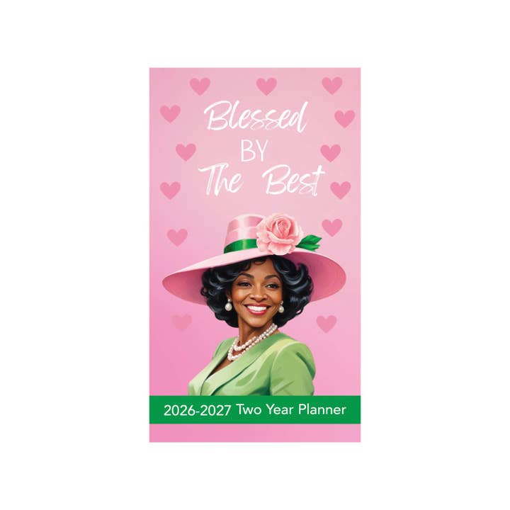 Shades of Color, LLC – wholesale Planner – Blessed By The Best (Pink) 2026 - 2027 Two-Year Planner