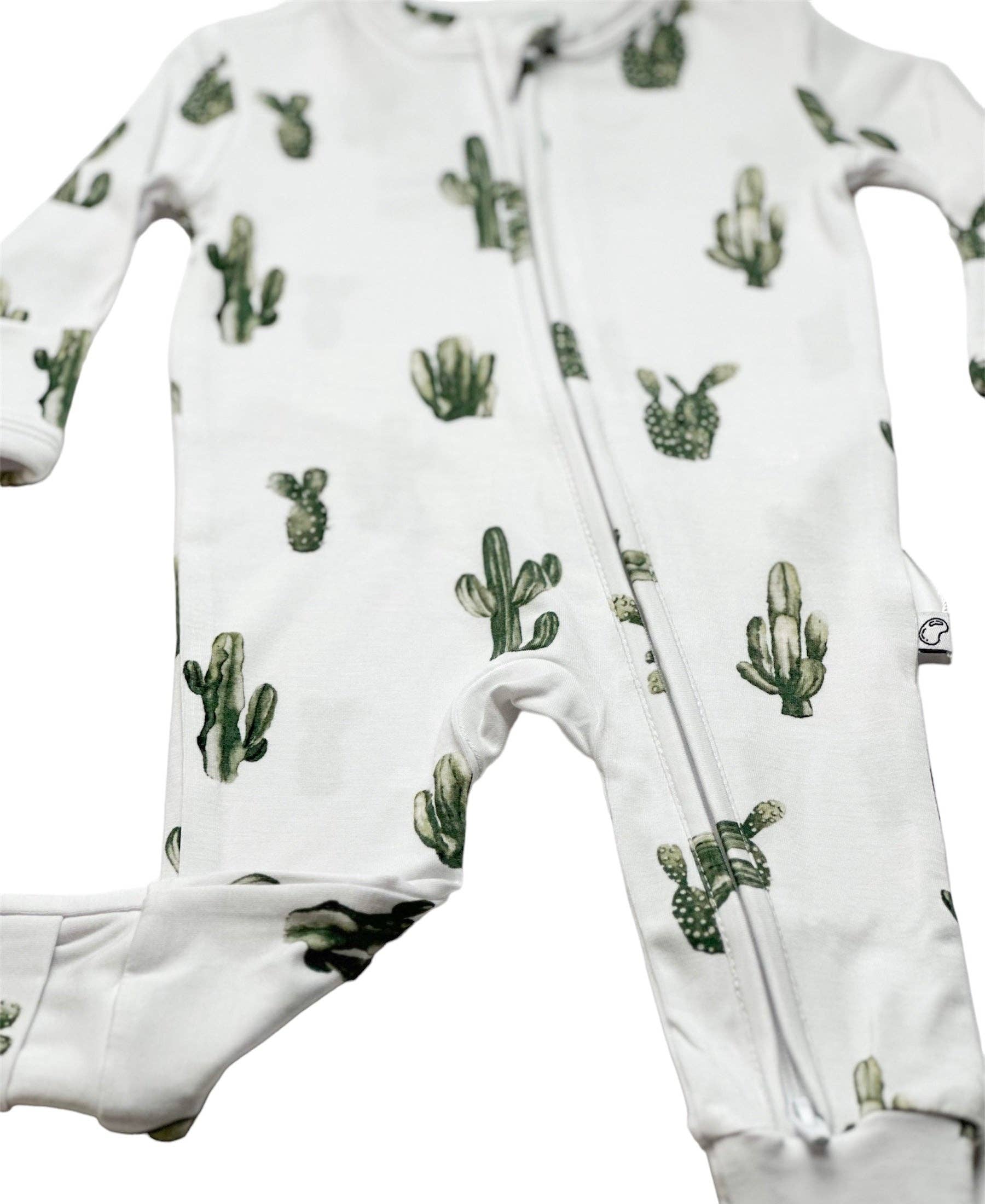 Annie Bean & Co - Wholesale Jumpsuit - Baby - Cactus | Bamboo Zip Romper4